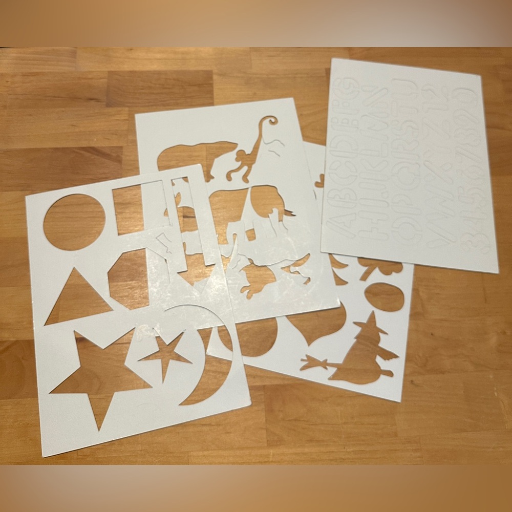 Stencils Alphabet Animal Shapes Set of 4